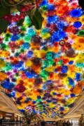Dr. E kaleidoscopic glass flower ceiling artwork